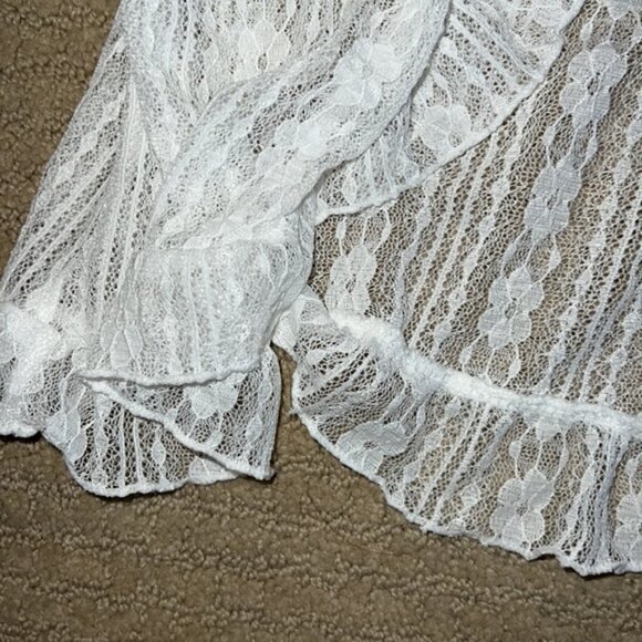 Sheer White Lace Cardigan - Picture 4 of 4